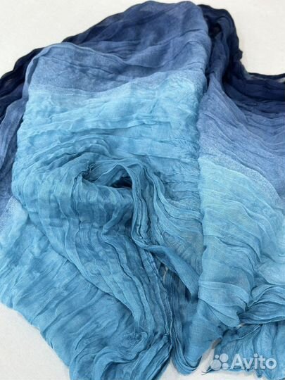 Сжатый льняной шарф