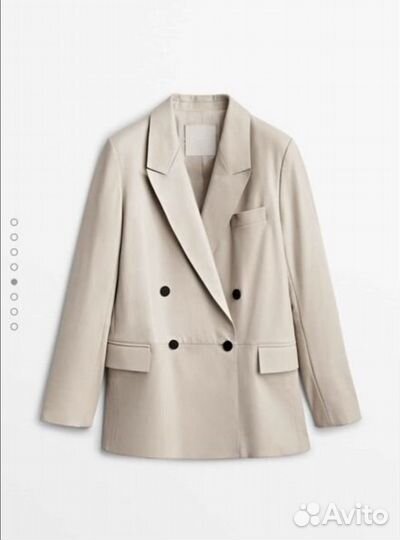 Кожанный блейзер Massimo Dutti Оригинал