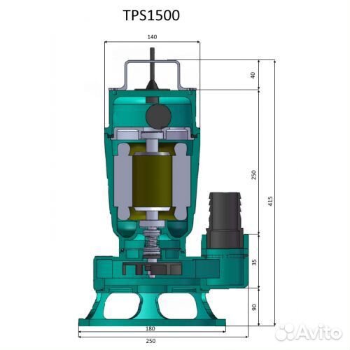 Фекальный насос TPS1500A