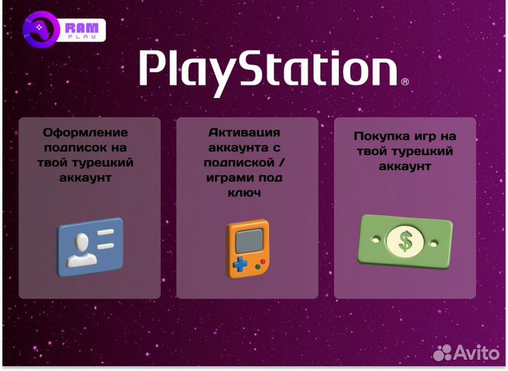 Игры для PS4 PS5, подписки Playstation