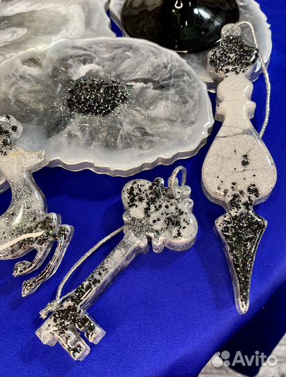 Новогодние игрушки ручной работы, подарочный бокс