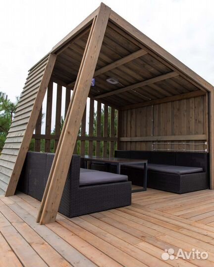 Аренда беседки с бассейном