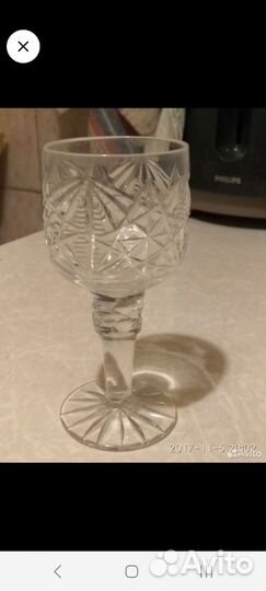 Хрустальные рюмки набор из 5 штук, СССР,винтаж