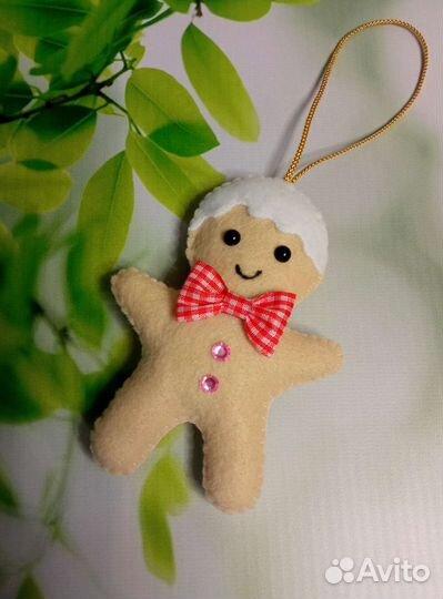 Елочные игрушки текстильные