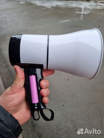 Громкоговоритель рупор мегафон портативный 30w Акб