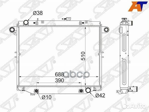 Радиатор Toyota Land Cruiser (J100) 98-07 / Lan