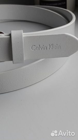 Ремень женский белый Calvin Klein