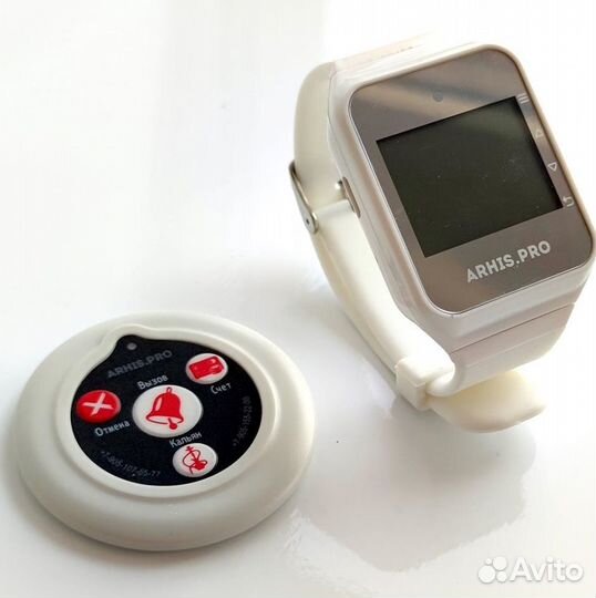 Беспроводная кнопка вызова официанта с часами