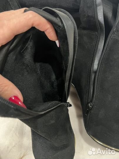 Сапоги чулки ботфорты 39 замша