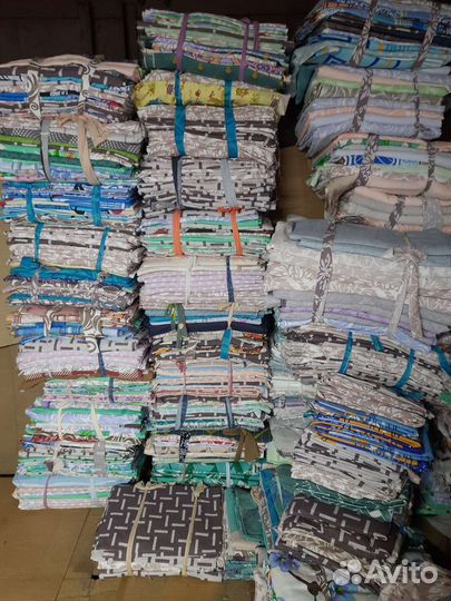 Бязь крупным лоскутом на вес, есть детские