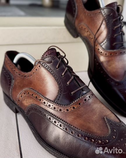 Туфли мужские Brioni коричневые 41 размер