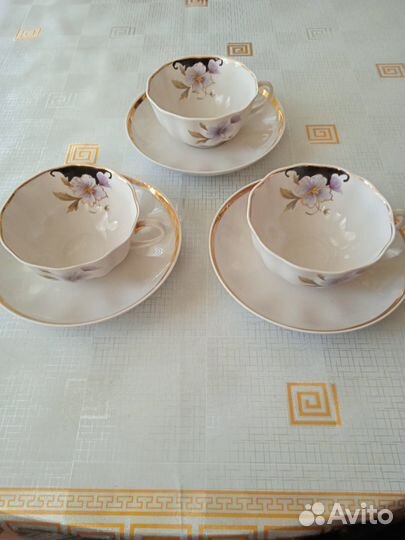 Чайная пара Дулево СССР Бронь