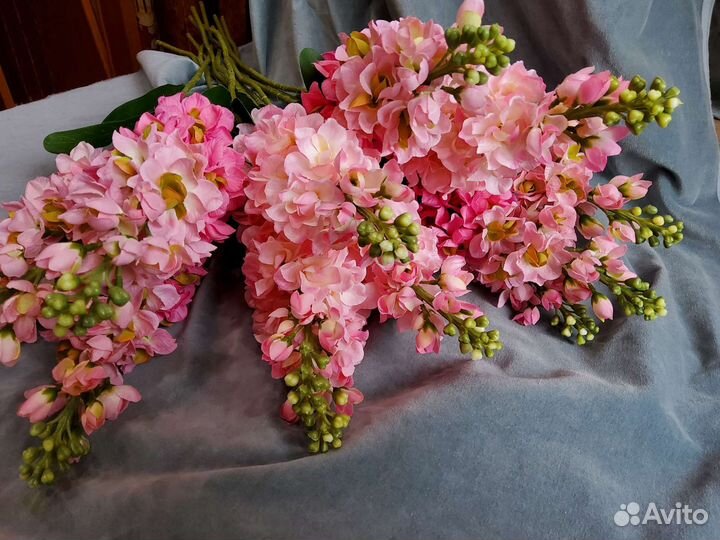 Цветы из шелка высокие.Дельфиниум.высота80см