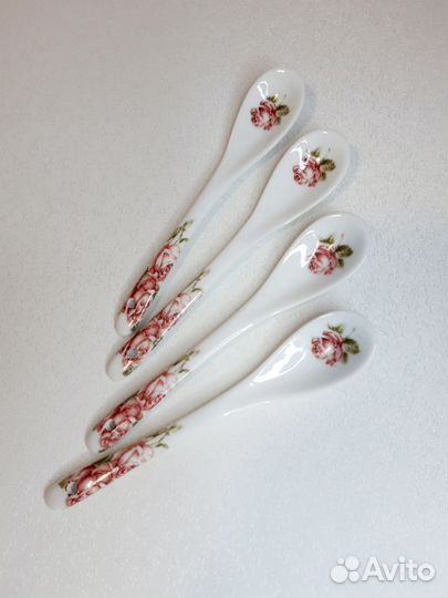 Чайные ложки фарфоровые, 4 шт