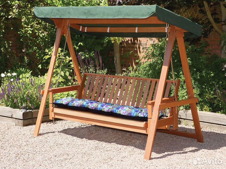 Садовая подушка на садовую мебель 130х50х10 см