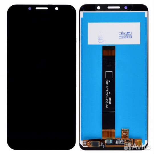 Дисплей Айсотка для Huawei Honor Y5p черный Oem