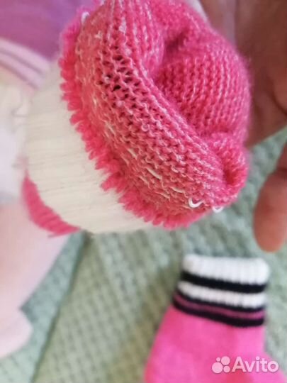 Шапка шлем, варежки