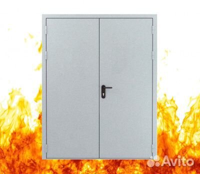 Дверь противопожарная 2080*1180 7035 L 800 дпм EI