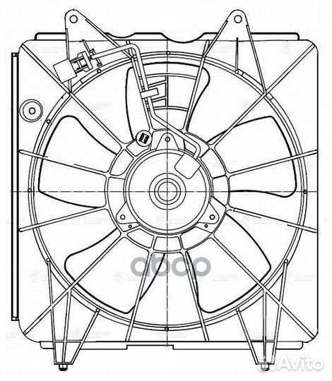 Вентилятор радиатора кондиционера honda CR-V II