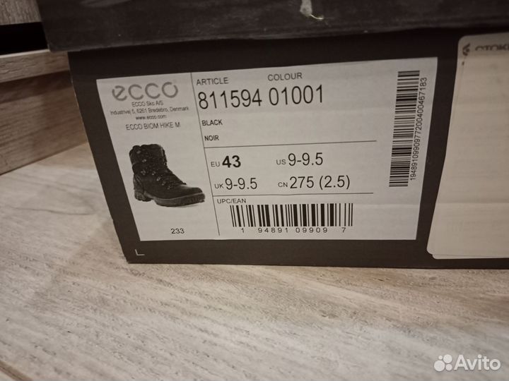 Новые зимние ботинки Ecco Biom Hike M 43р