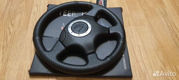 Руль спорт новый В упаковке под переходник