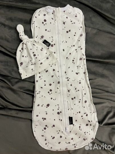 Пелёнка кокон + шапочка Мьёльк