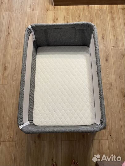 Колыбель Nuovita Accanto Calma, темно-серый лен