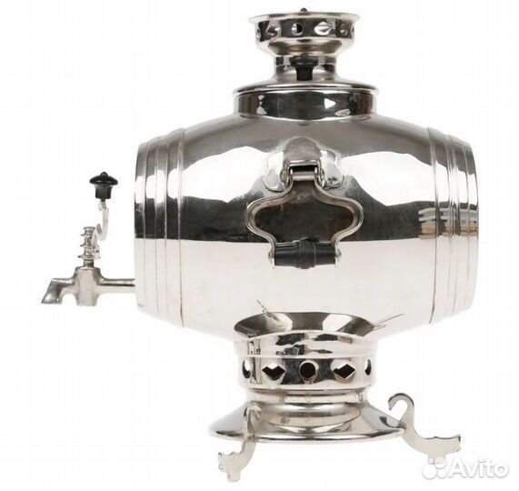 Самовар угольный мини на подносе