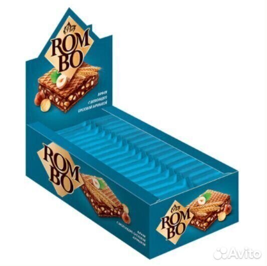 Вафли Rombo с ореховой начинкой 12 г
