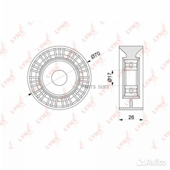 Lynxauto PB-5193 PB-5193 Ролик натяжного механизма