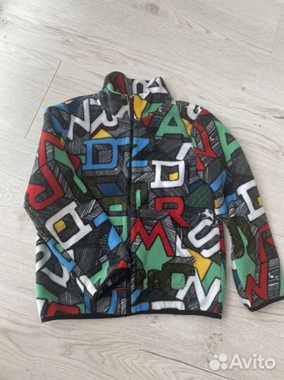 Флисовая детская кофта Button blue унисекс