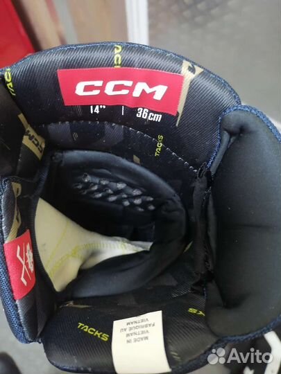Краги CCM tacks AS-V PRO SR (NAV/WHT 14