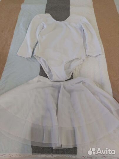 Купальник гимнастический белый