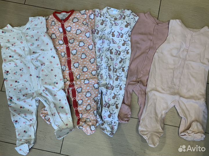 Боди для девочки пакетом 68