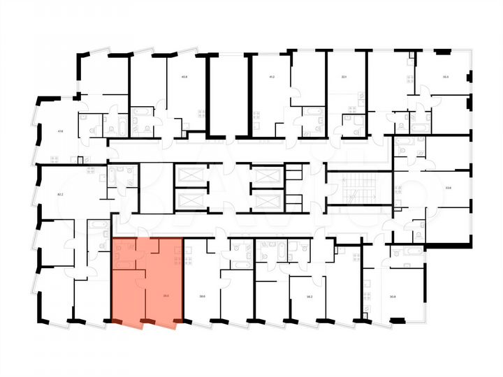 1-к. квартира, 38,6 м², 30/32 эт.