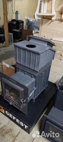 Чугунная печь с закрытой каменкой Гроза 18 (М)