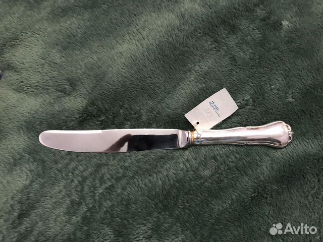 Серебряный кухонный нож новый