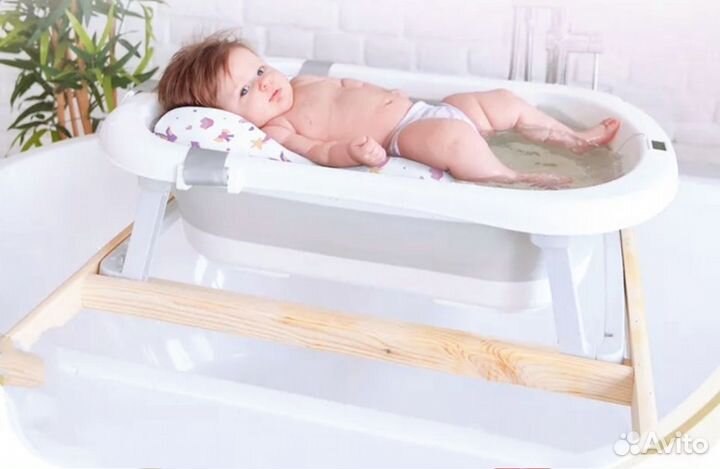 Ванночка для купания складная с матрасиком