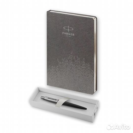 Подарочный набор: Шариковая ручка Parker Jotter + ежедневник, серый