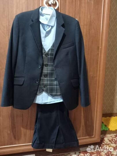 Школьный костюм для мальчика 134 синий