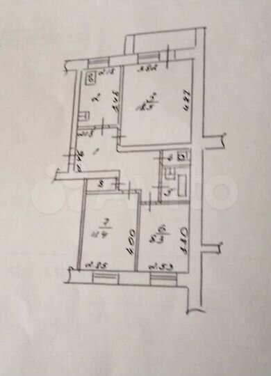 3-к. квартира, 62 м², 3/5 эт.