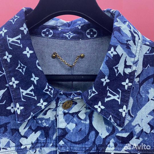 Джинсовая куртка luis vuitton monogram flower