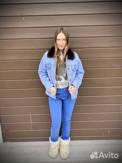 Джинсовка на меху куницы