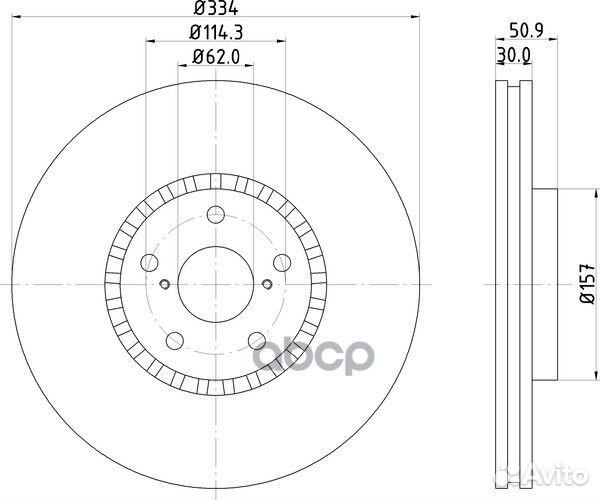 Диск тормозной перед прав ND1131K nisshinbo