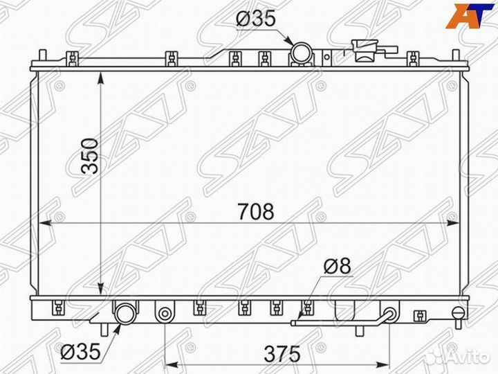 Радиатор охлаждения Митсубиси Эклипс 01