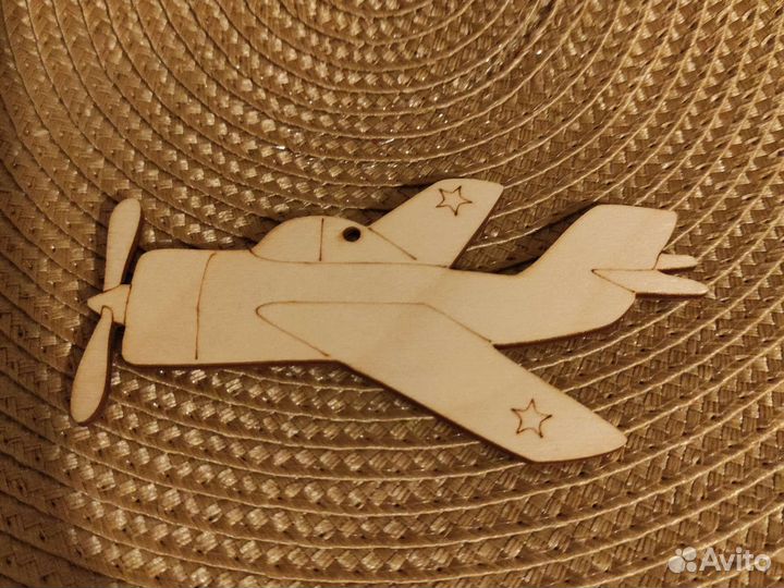 Сувенир магнит самолёт елочная игрушка заготовка