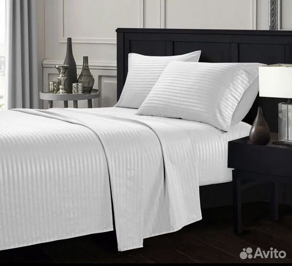 Постельное белье Страйп сатин двуспальное