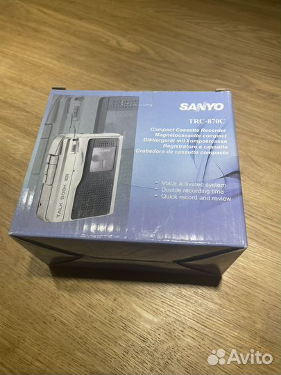 Кассетный плеер диктофон Sanyo TRC-870 новый