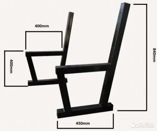 Боковинка ножки для скамейки каркас