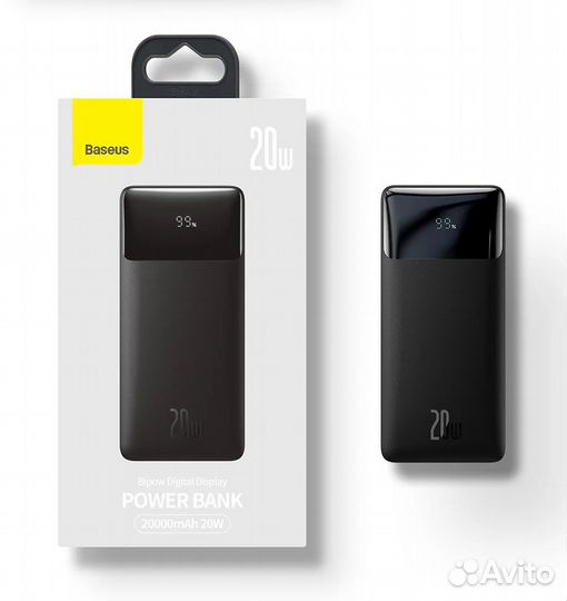 Внешний аккумулятор Baseus на 20 Вт 30000 mAh